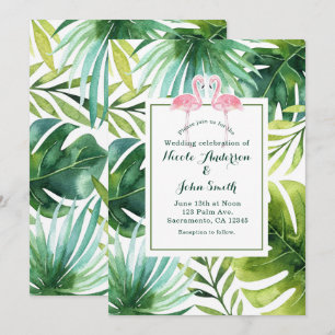 Invitation Cartons d'invitation de mariage Feuilles tropicale