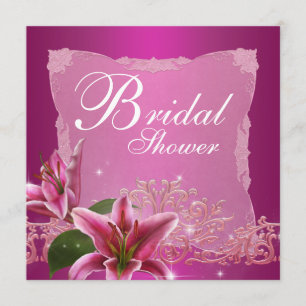 Invitation Cartons d'invitation de mariage Fleur de Lys Rose