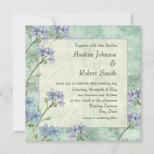Invitation Cartons d'invitation de mariage Floral Forget Me N