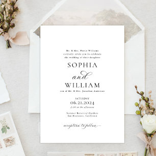 Invitation Cartons d'invitation de mariage formels avec formu