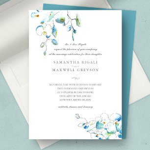 Invitation Cartons d'invitation de mariage formels floraux à