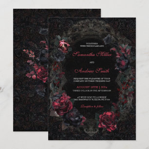 Invitation Cartons d'invitation de mariage gothique victorien