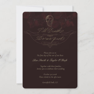 Invitation Cartons d'invitation de mariage jusqu'à la mort