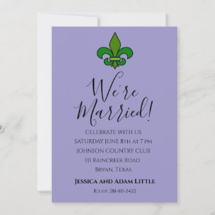 Invitation Cartons d'invitation de mariage Mardi Gras