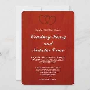 Invitation Cartons d'invitation de mariage Marsala Crimson