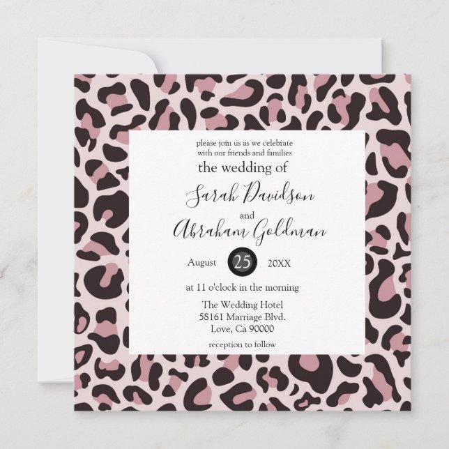 Invitation Cartons d'invitation de mariage Rose Gold Imprimé  (Devant)