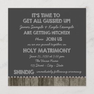 Invitation Cartons d'invitation de mariage rustiques Redneck