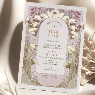 Invitation Cartons d'invitation de mariage vintage Art Nouvea