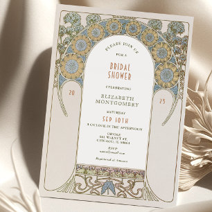 Invitation Cartons d'invitation de mariage vintage Art Nouvea