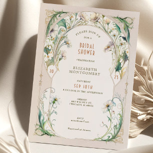 Invitation Cartons d'invitation de mariage vintage Art Nouvea