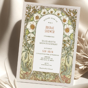 Invitation Cartons d'invitation de mariage vintage Art Nouvea