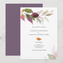 Invitation Cartons d'invitation de mariage violets pour l'aut