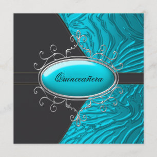 Invitation Cartons d'invitation de Quinceañera au motif Zèbre