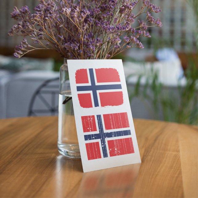Invitation Cartons d'invitation Drapeau Norvège (Créateur téléchargé)