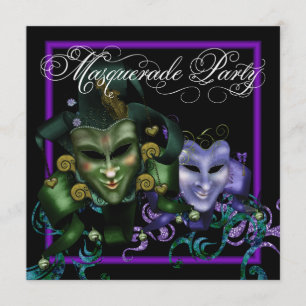 Invitation Cartons d'invitation élégants pour soirée masquée