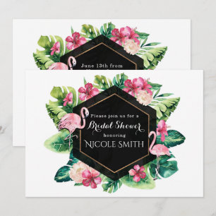 Invitation Cartons d'invitation Hibiscus Feuilles Tropicales 