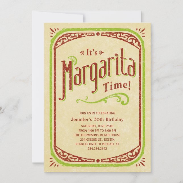 Invitation Cartons d'invitation Margarita - Fiesta Tequila Be (Devant)