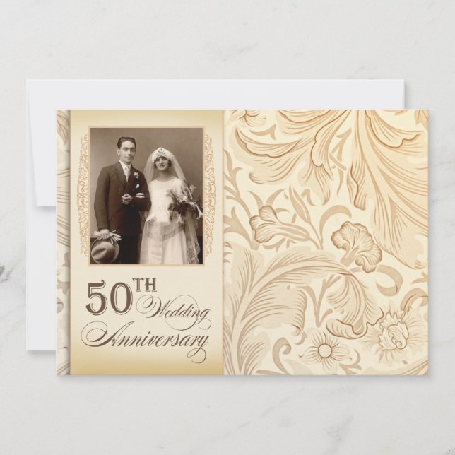 Invitation Cartons d'invitation photo d'anniversaire 50 roman (Devant)