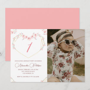 Invitation Cartons d'invitation pour 1er anniversaire Bohème 