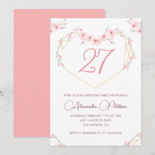 Invitation Cartons d'invitation pour 27ème anniversaire Bohèm
