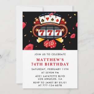 Invitation Cartons d'invitation pour 74e anniversaire Thème c