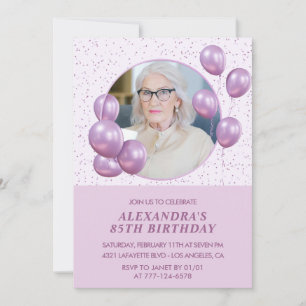 Invitation Cartons d'invitation pour 85e anniversaire Ballons