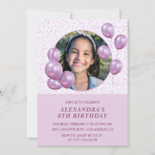 Invitation Cartons d'invitation pour 8ème anniversaire Ballon
