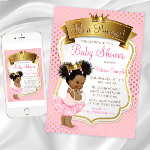 Invitation Cartons d'invitation pour Baby Shower de Princesse