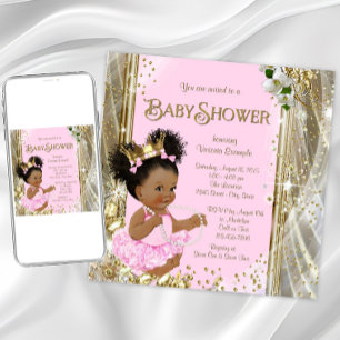 Invitation Cartons d'invitation pour Baby Shower de Princesse