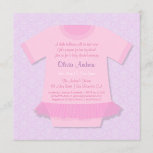 Invitation Cartons d'invitation pour Baby Shower Fille Baller