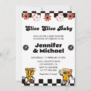 Invitation Cartons d'invitation pour Baby Shower Pizza Bébé t
