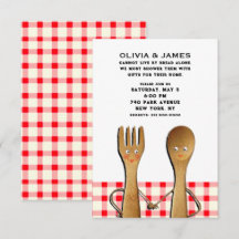 Cartons d'invitation pour douche de couple