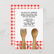 Cartons d'invitation pour la douche de couple