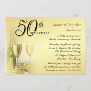 Invitation Cartons d'invitation pour la fête du 50e anniversa