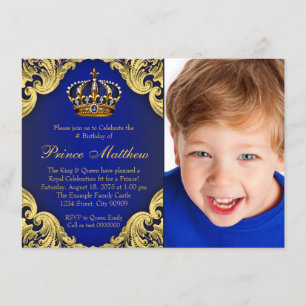Invitation Cartons d'invitation pour l'anniversaire d'un prin