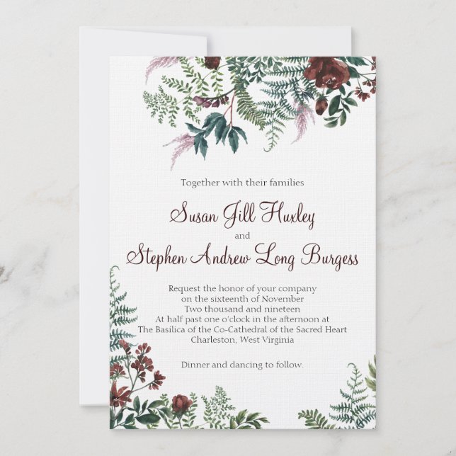 Invitation Cartons d'invitation pour le mariage de Jill et Dr (Devant)