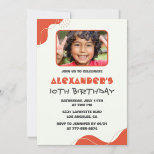 Invitation Cartons d'invitation pour les 10 ans d'un garçon M