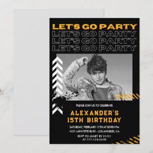 Invitation Cartons d'invitation pour les 15 ans Hommes Photo 
