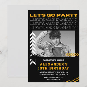 Invitation Cartons d'invitation pour les 19 ans Hommes Photo 
