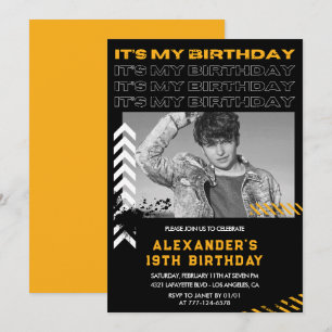 Invitation Cartons d'invitation pour les 19 ans Hommes Photo 
