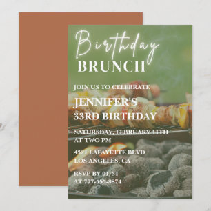 Invitation Cartons d'invitation pour les 33 ans barbecue de j