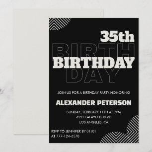 Invitation Cartons d'invitation pour les 35 ans Hommes Soirée