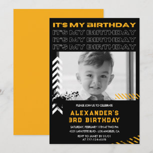 Invitation Cartons d'invitation pour les 3 ans garçon Photo P