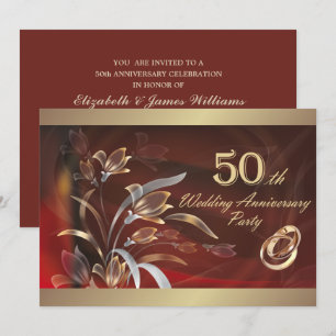 Invitation Cartons d'invitation pour les 50 ans de mariage