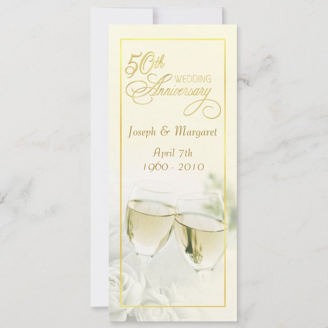 Invitation Cartons d'invitation pour les 50 ans de mariage -  (Devant)