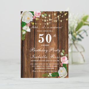Invitation Cartons d'invitation pour les 50 ans surprise