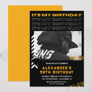 Invitation Cartons d'invitation pour les 58 ans Hommes Photo