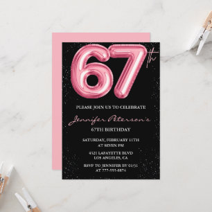 Invitation Cartons d'invitation pour les 67 ans de Black Pink