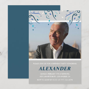 Invitation Cartons d'invitation pour les 70 ans Hommes Confet