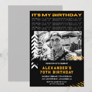 Invitation Cartons d'invitation pour les 70 ans Hommes Photo 